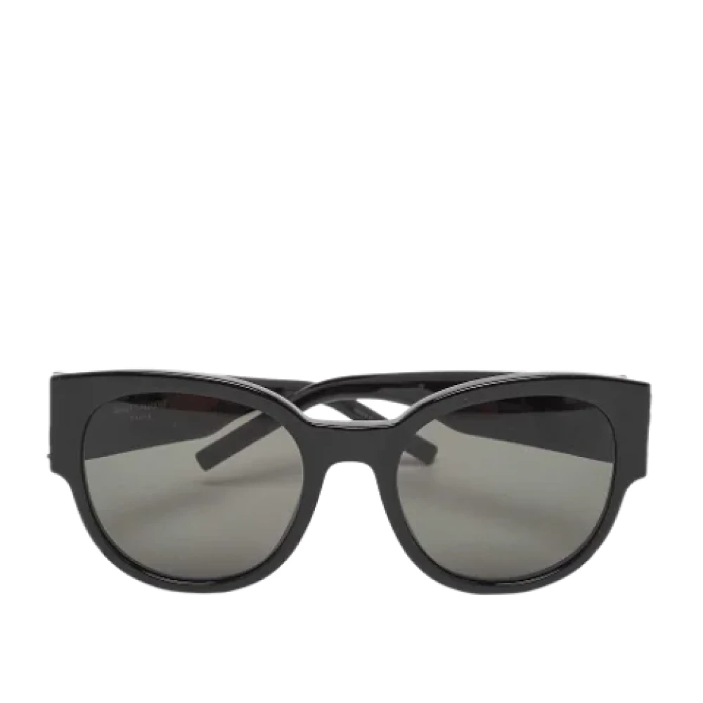 Yves Saint Laurent Vintage Pre-owned Acetate sunglasses Black Dames