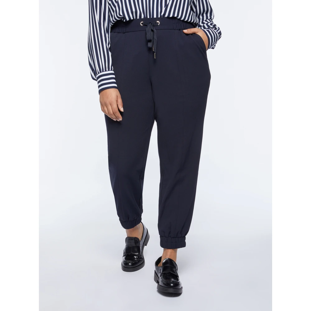 Fiorella Rubino Scuba Crepe Joggers Blue Dames