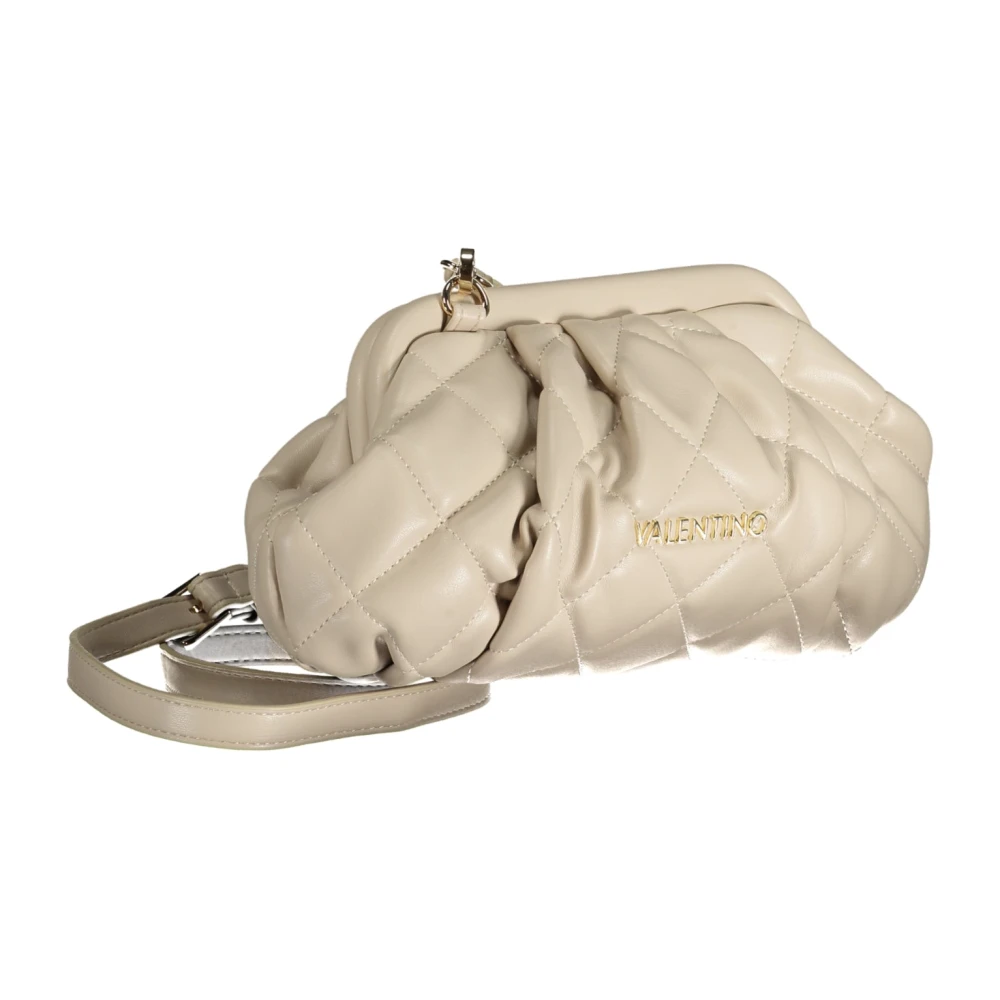 Valentino by Mario Valentino Beige Schoudertas met Verstelbare Band Beige Dames