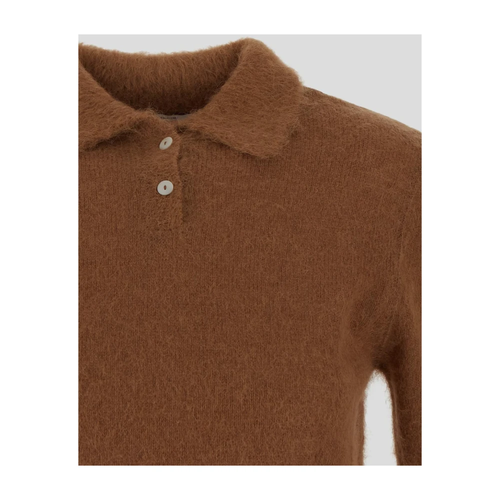 Lardini Stijlvol Gebreide Polo Brown Dames
