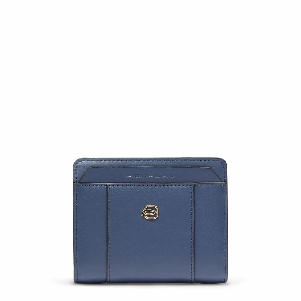 Piquadro Femme Bleu Accessoires, Taille: One Size Portefeuille Avec Porte-Monnaie, Porte-Cartes De Crédit Et Protection Rfid