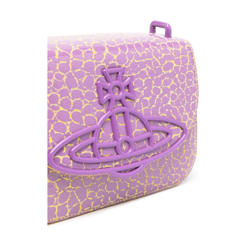 Vivienne Westwood Paarse Leren Schoudertas Multicolor Dames