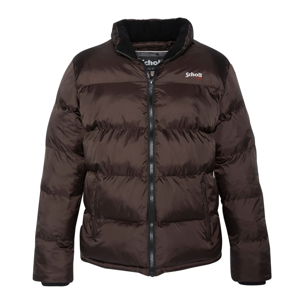 Schott NYC Ultiem Comfort Winter Pufferjas Brown Heren
