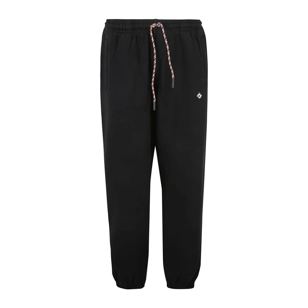 Marcelo Burlon Men's Black Sweatpants, L, Track Trousers