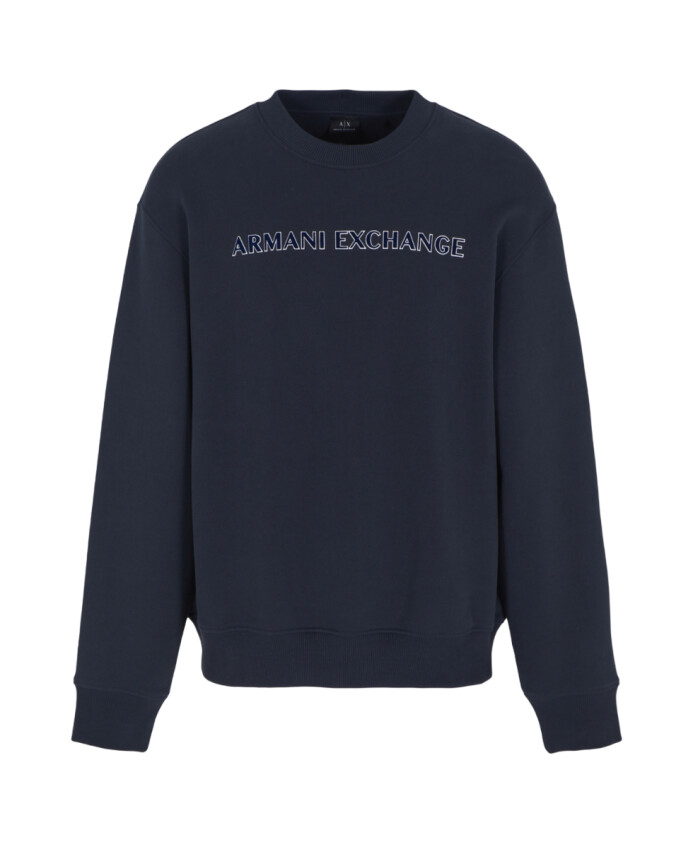 pull-bleu-stretch-interlock-avec-logo