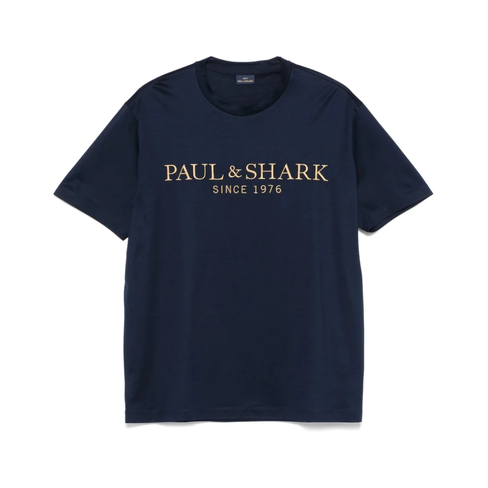 PAUL & SHARK Navy Blue Crew Neck T-shirt Blue Heren