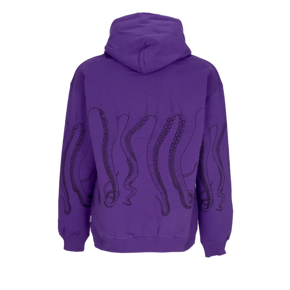Octopus Paarse hoodie met patch Purple Heren