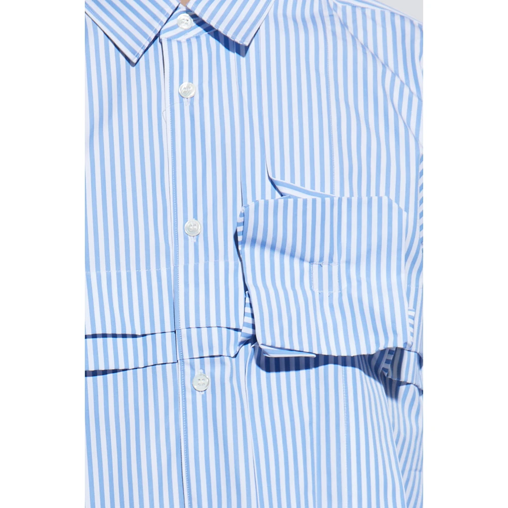 Comme des Garçons Shirt met decoratieve plooien Blue Heren