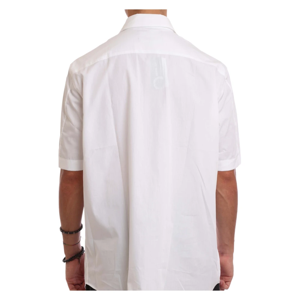 Fred Perry Patch Korte Mouwen Shirt in Wit White Heren