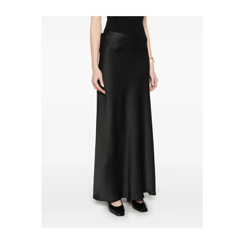 Antonelli Firenze Wijd Uitlopende Zoom Zwarte Rok Black Dames