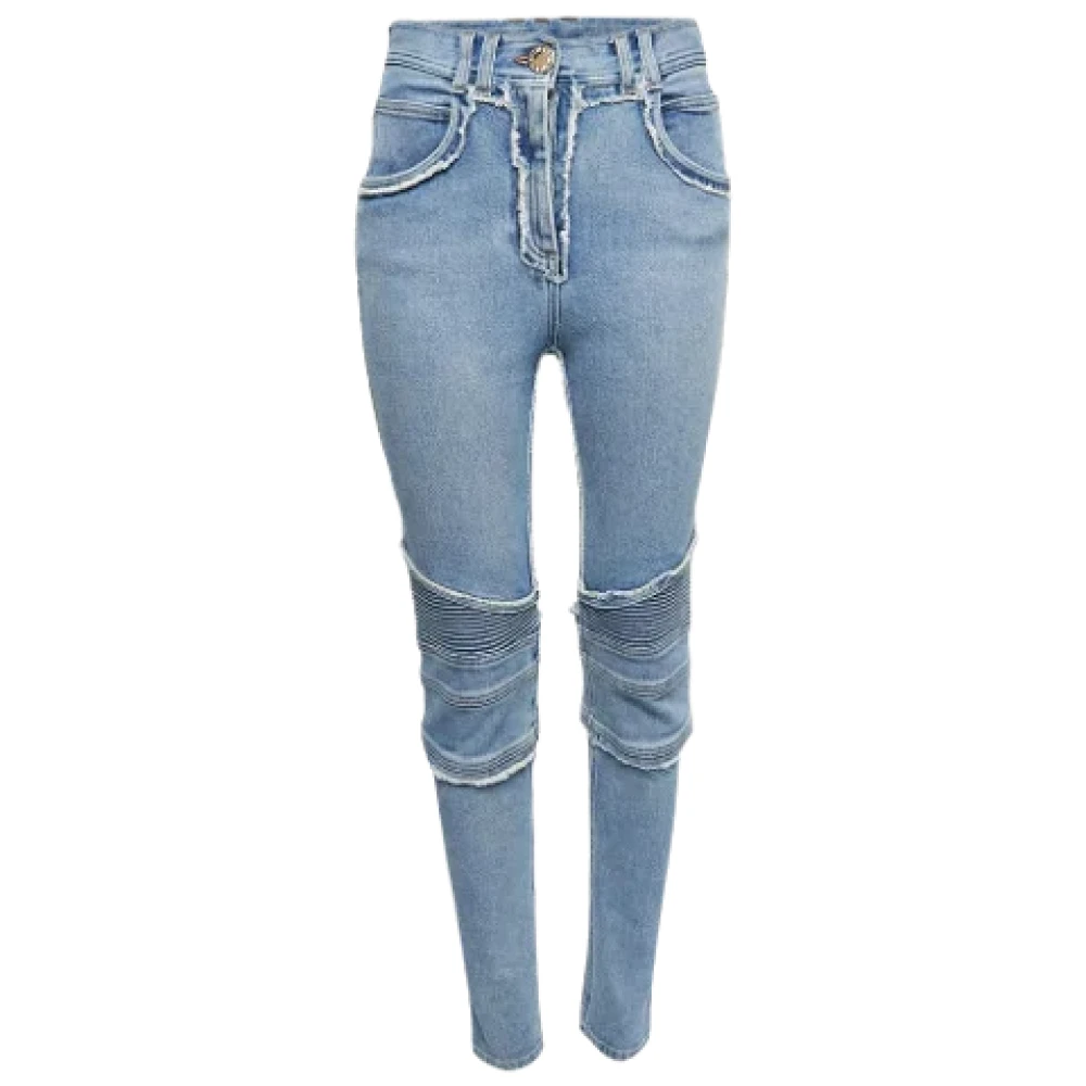 Balmain Pre-owned Denim jeans Blue Dames
