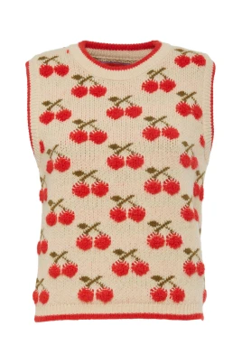 Cherry Knit Gilet