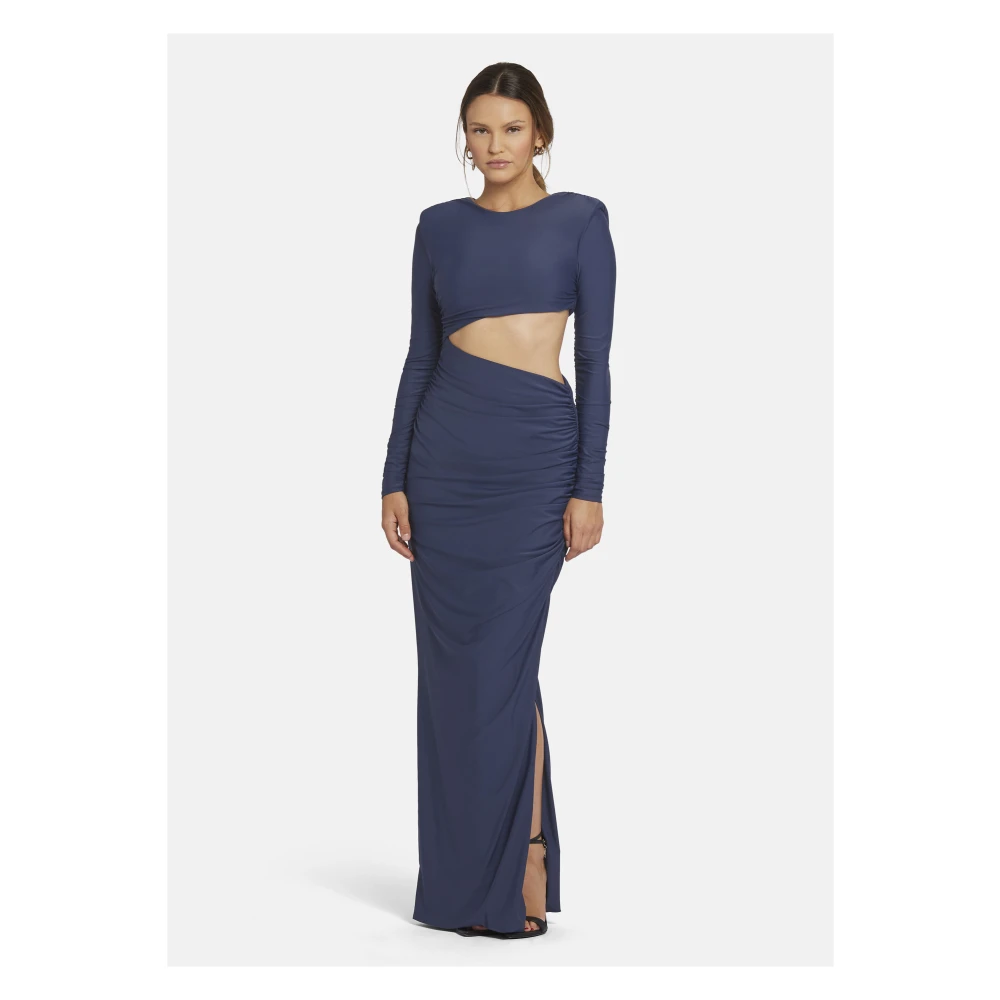 Nicowa Maxi jurk met Cut-Out Design Blue Dames