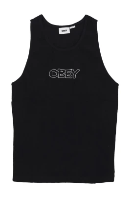 Svart Ribbad Tanktop