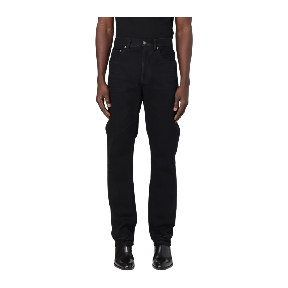 Saint Laurent Men's Black Straight Leg Jeans