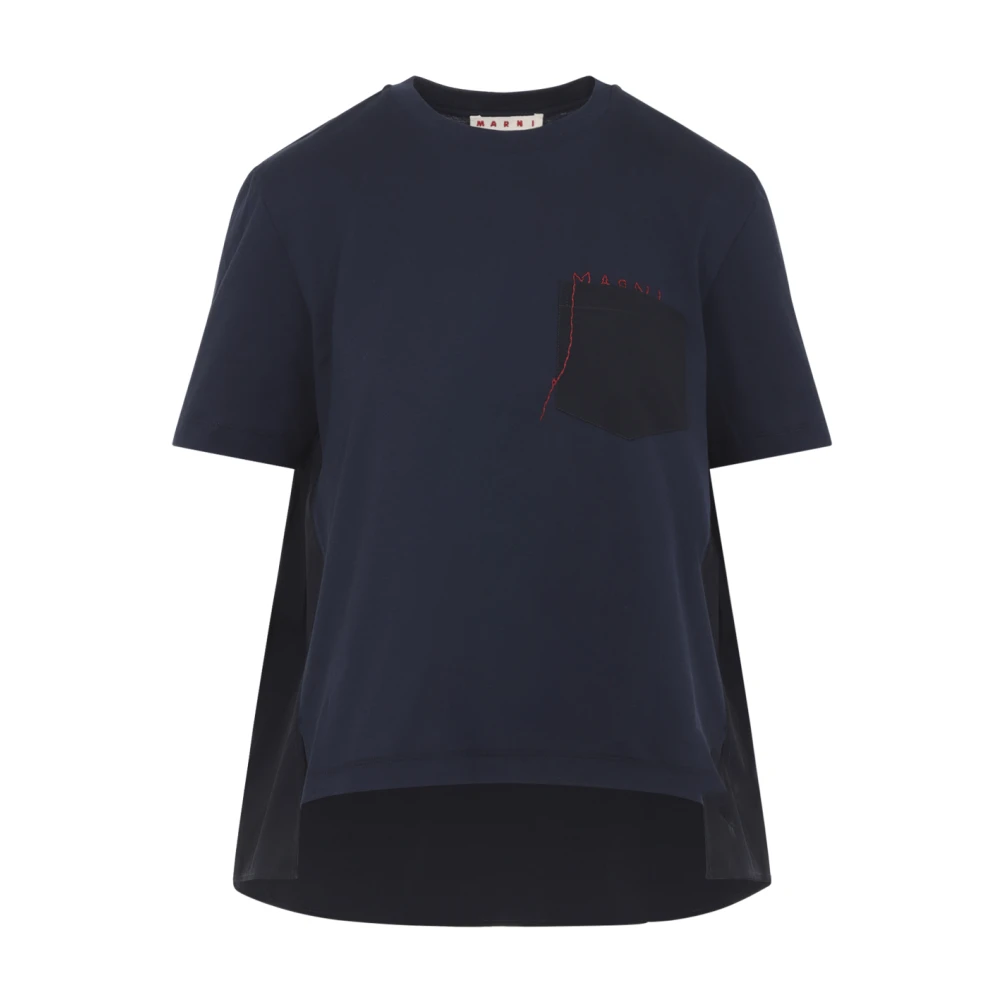 Marni Women's Black T-Shirts, Xs, T-Shirt With Patch