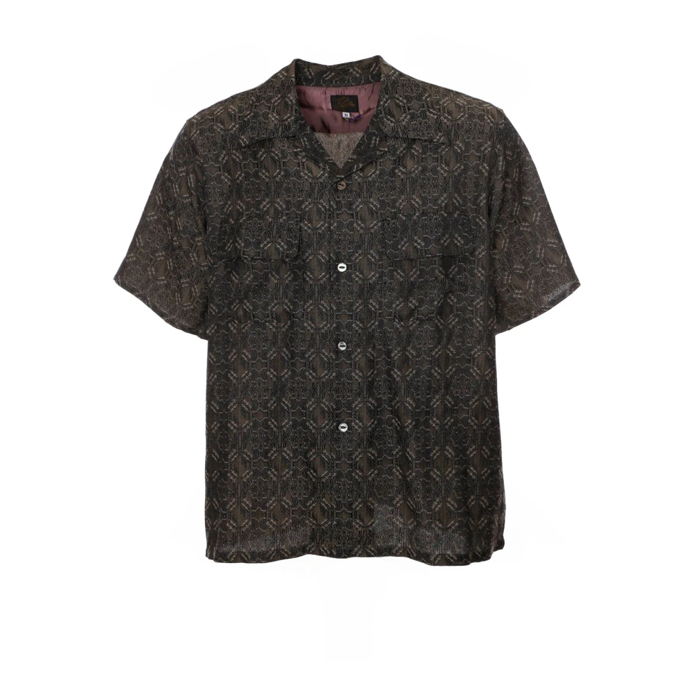 Needles Short Sleeve Shirts Brown Heren