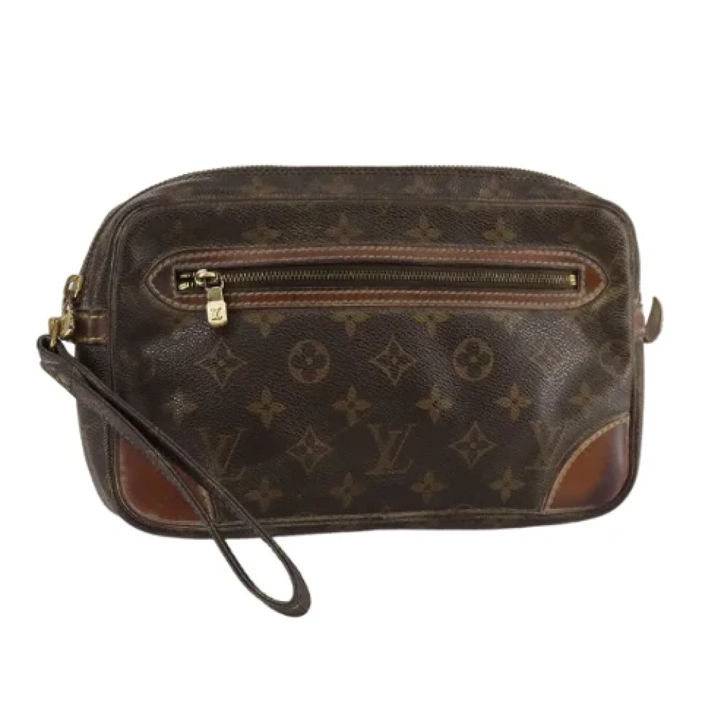 Louis Vuitton Vintage Pre-owned Canvas clutches Brown Dames