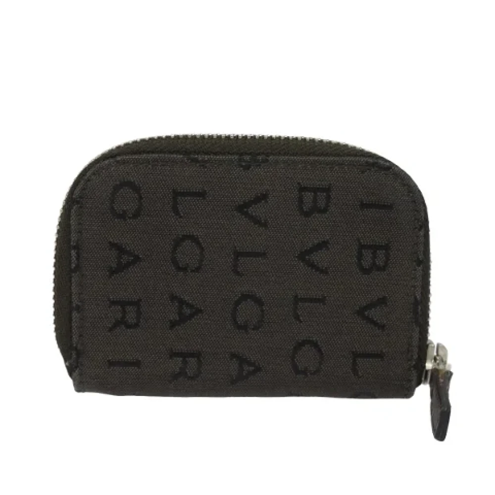 Bvlgari Vintage Pre-owned Canvas wallets Brown Dames