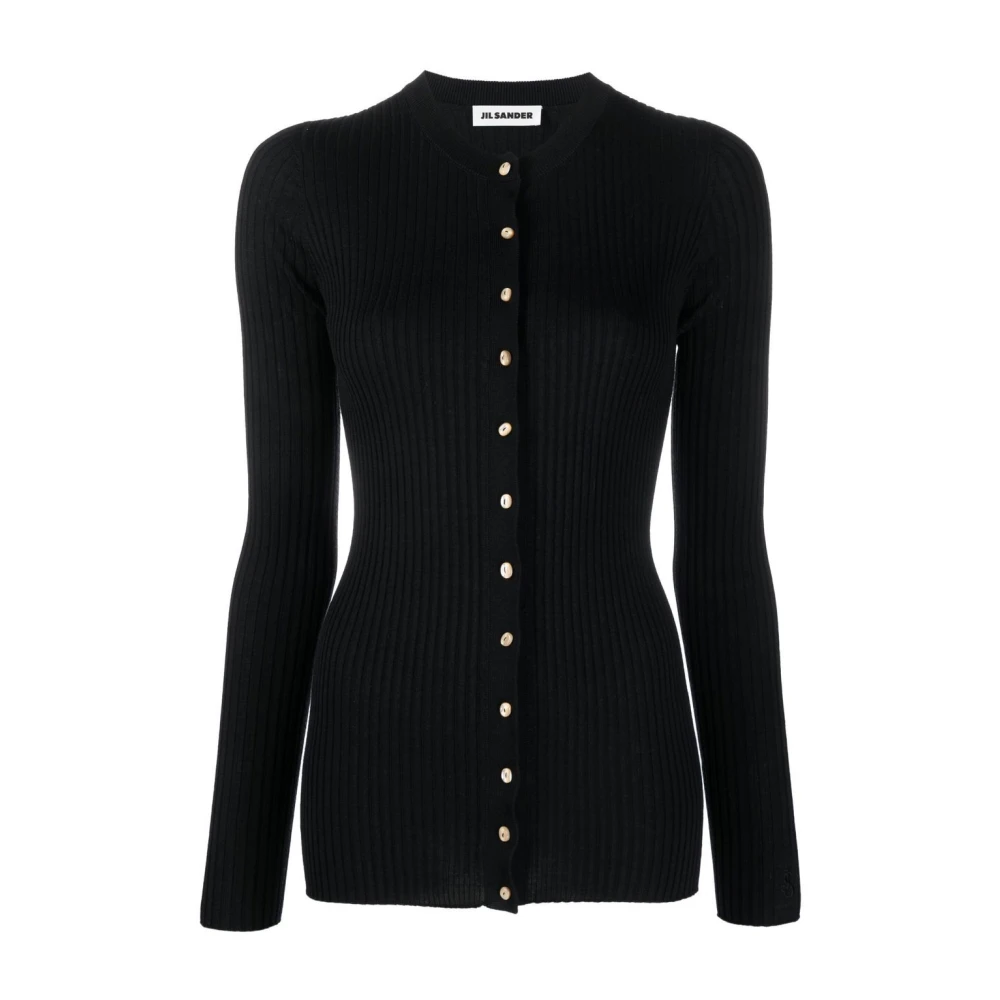 Jil Sander Stijlvolle Cardigan voor Vrouwen Black Dames