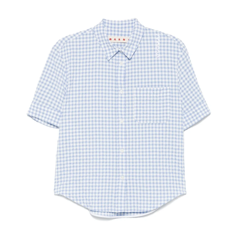 Marni Blauw en wit overhemd Blue Dames