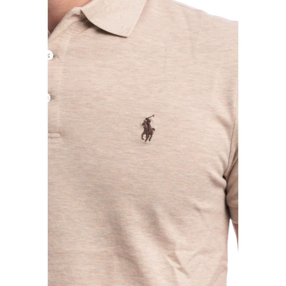 Polo Ralph Lauren Stretch Katoen Polo Shirt Beige Heren
