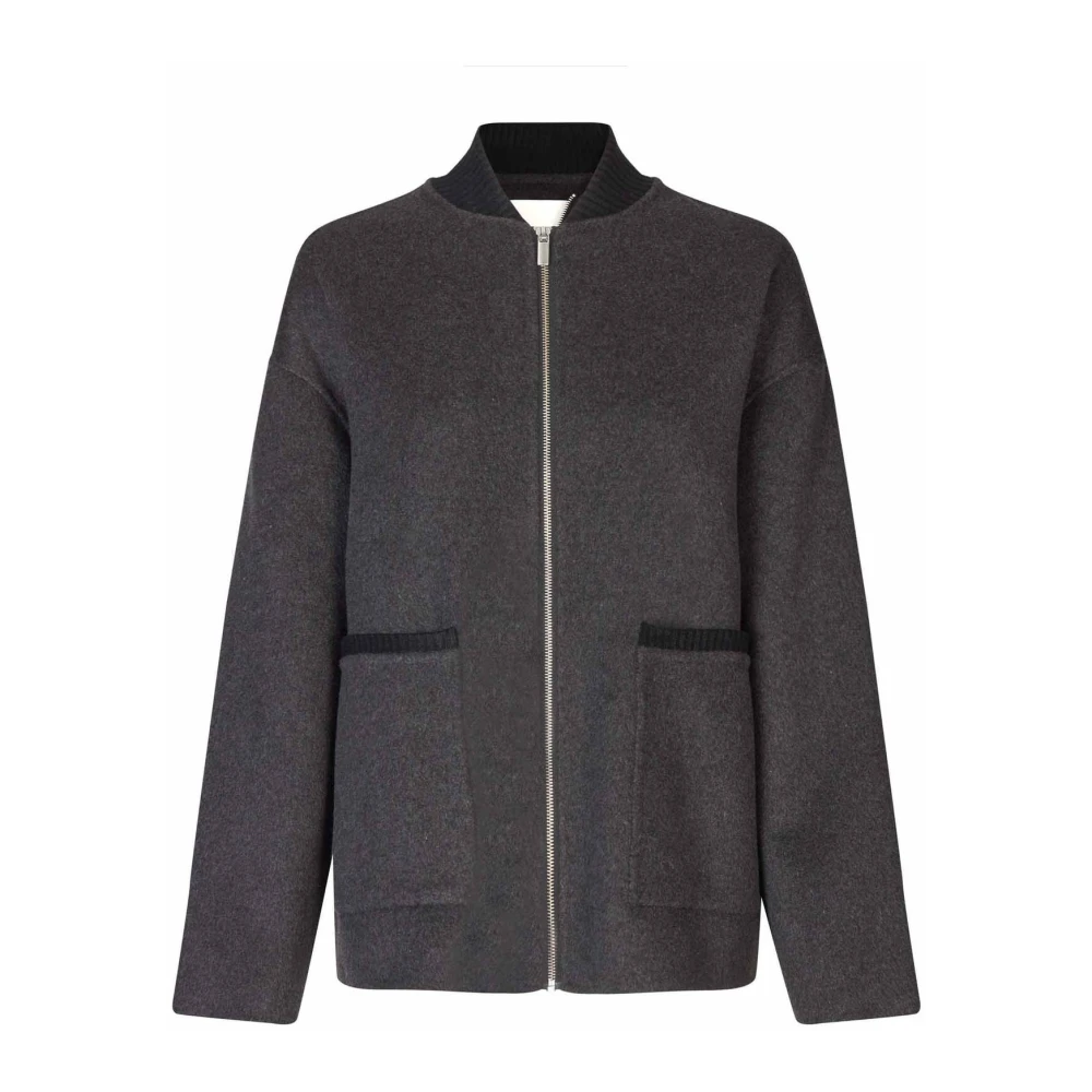 Masai Grijze Melange Oversized Jas Gray Dames