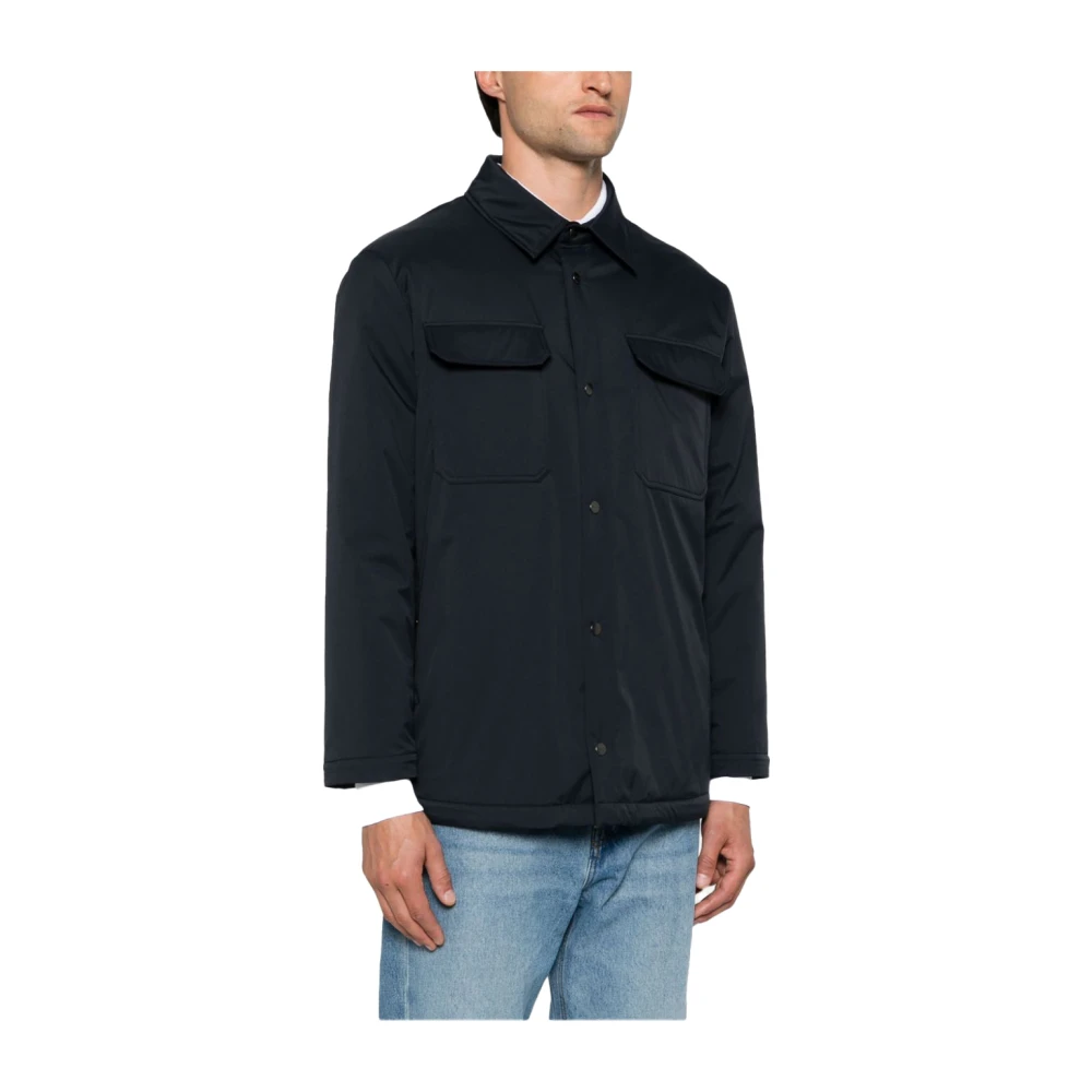Kiton Polyesterjas Moderne Stijl Blue Heren