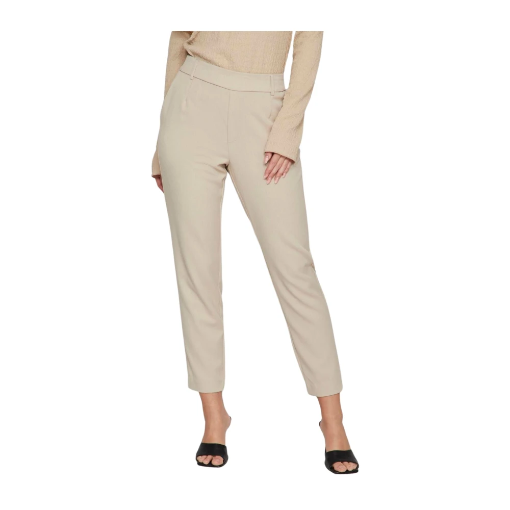 Vila Smalle Schouder T-shirt voor Vrouwen Beige Dames