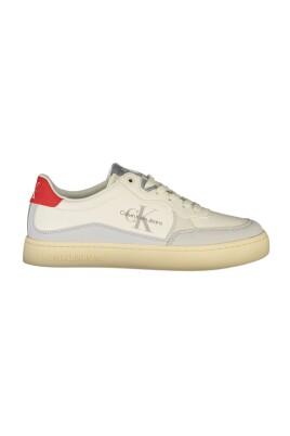 hvid-polyester-sneaker-med-kontrastdetaljer