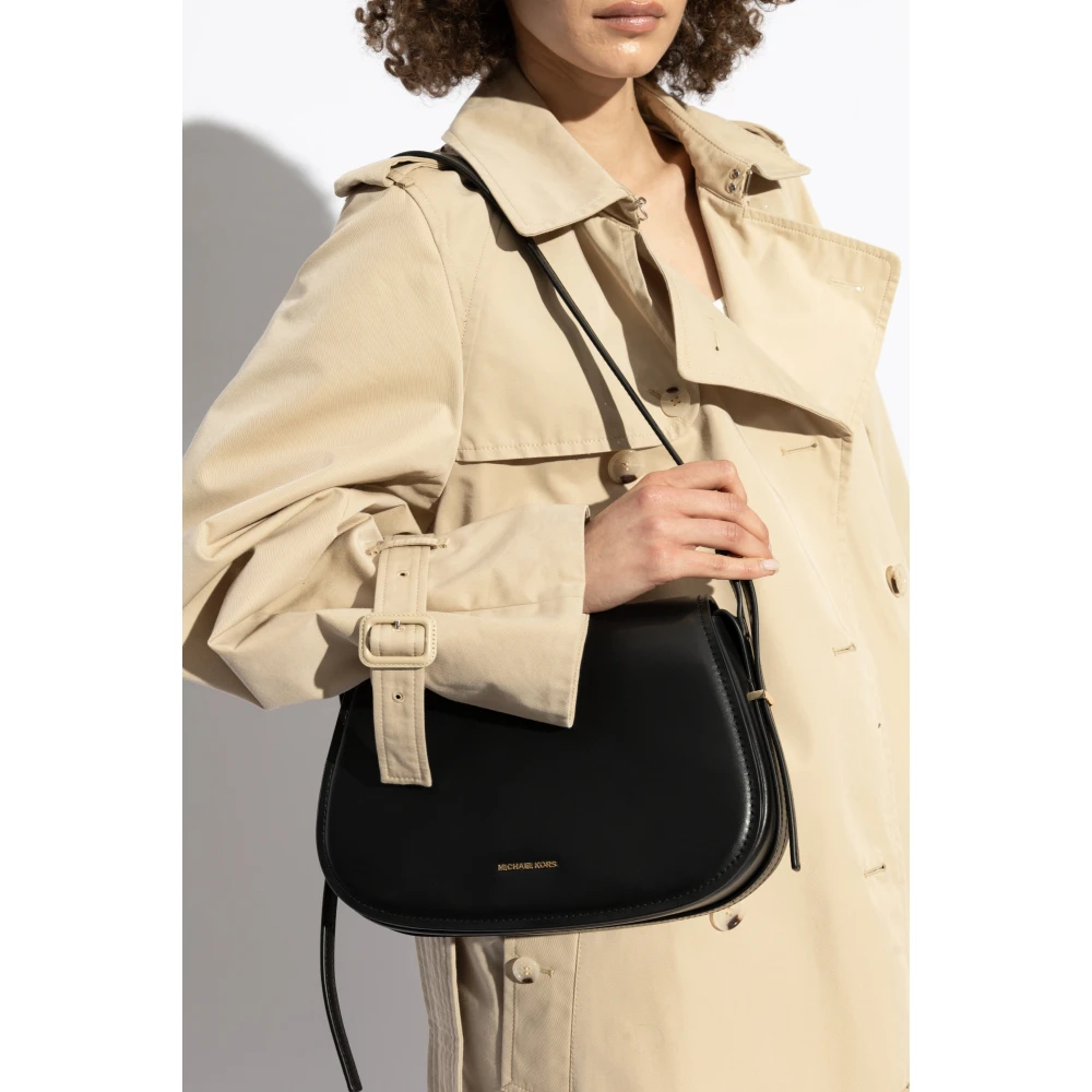 Michael Kors Lydia Schoudertas Black Dames