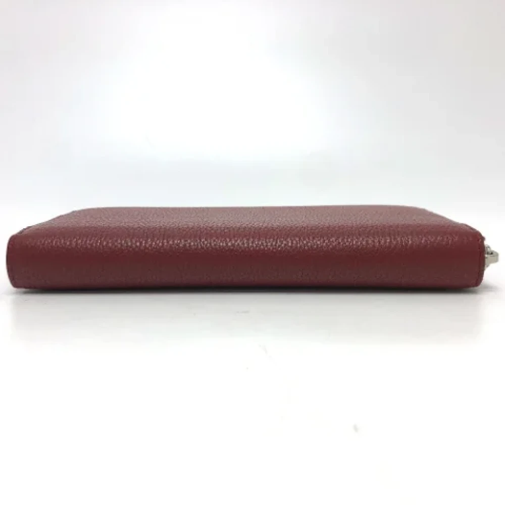 Prada Vintage Pre-owned Leather wallets Red Dames