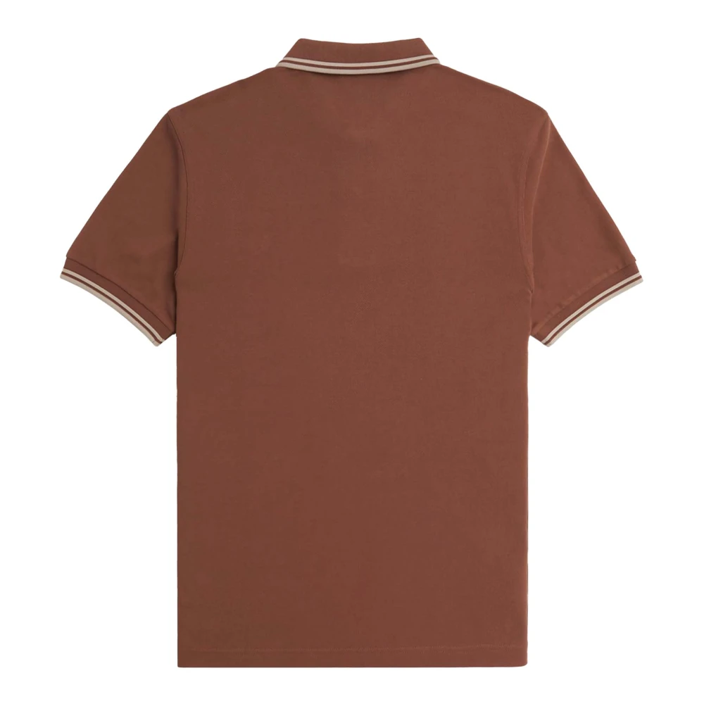 Fred Perry Twin Tipped Polo Shirt Brown Heren