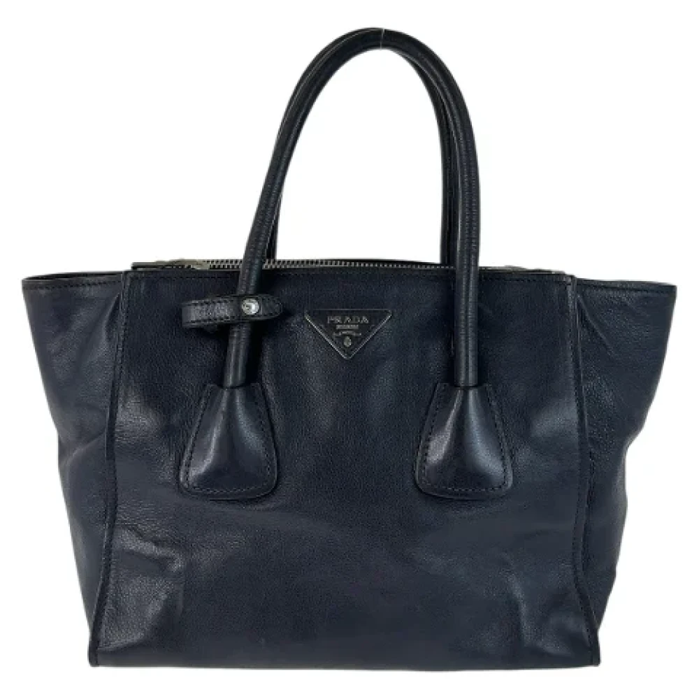 Prada Vintage Pre-owned Leather totes Blue Dames