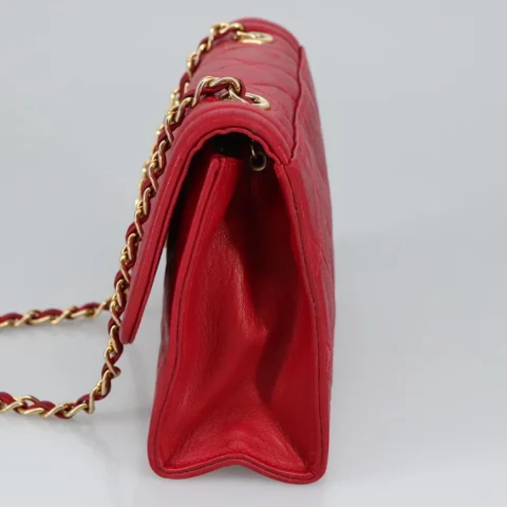 Chanel Vintage Pre-owned Leather chanel-bags Red Dames