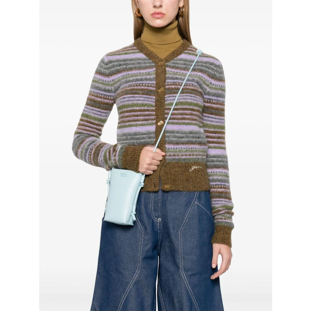 Ganni Bou Crossbody Tas Blue Dames