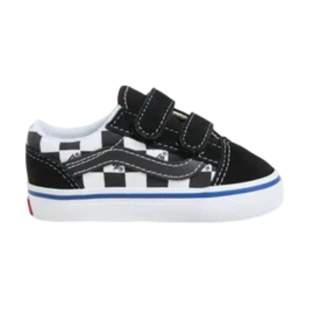 Vans Unisex Kids Black Kids Sneakers, 22 Eu, Checkerboard Logo Trainers For Kids