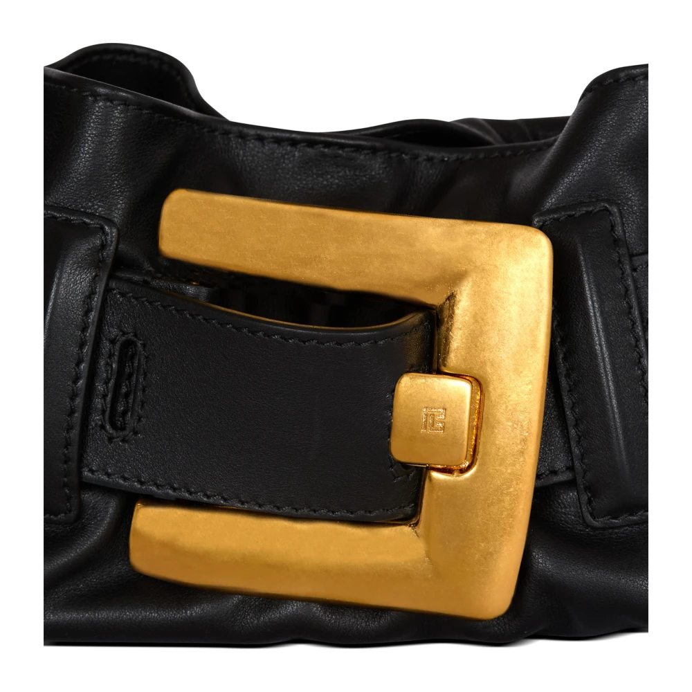 Balmain Kleine Anthem Schoudertas van kalfsleer Black Dames