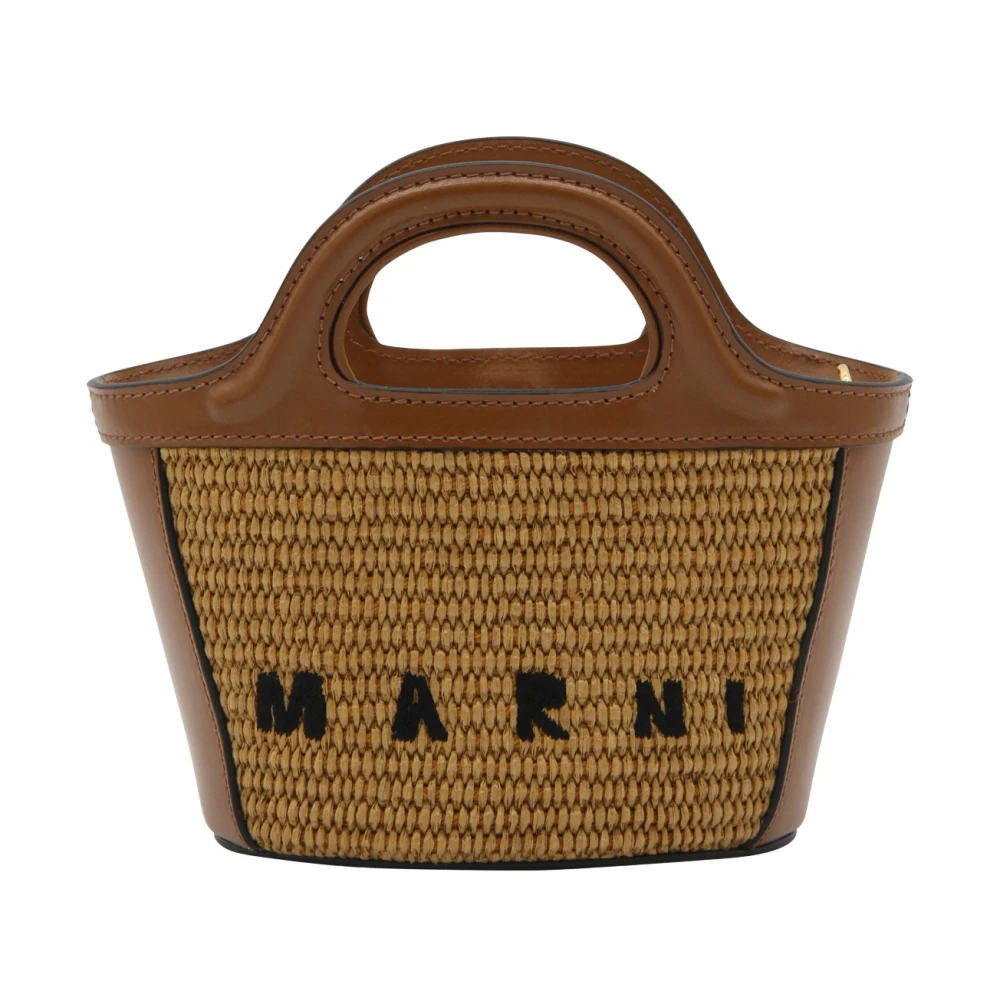 Marni Femme Marron - Tropicalia Mini Sac À Poignée Supérieure - Sacs - Brun - Taille: One Size