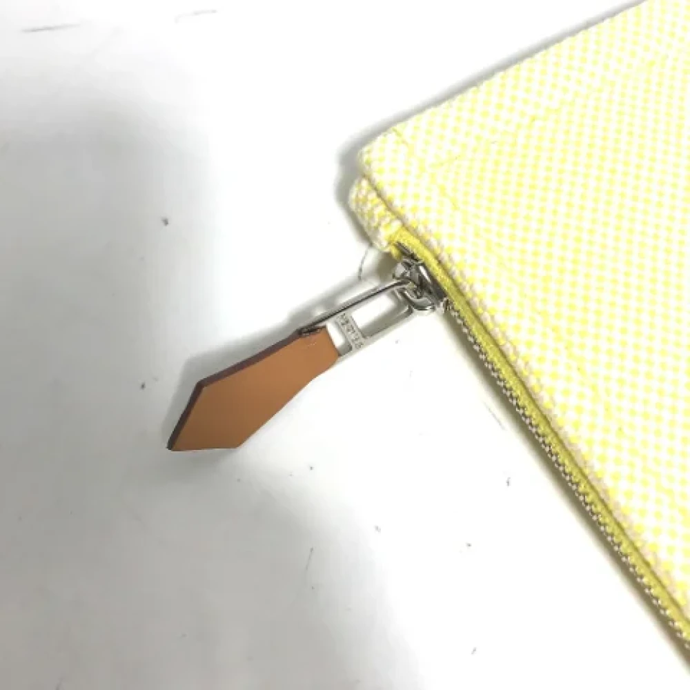Hermès Vintage Pre-owned Fabric pouches Yellow Dames