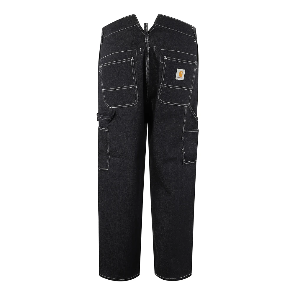 Junya Watanabe Blauwe Cargo Jeans met Contraststiksels Blue Heren