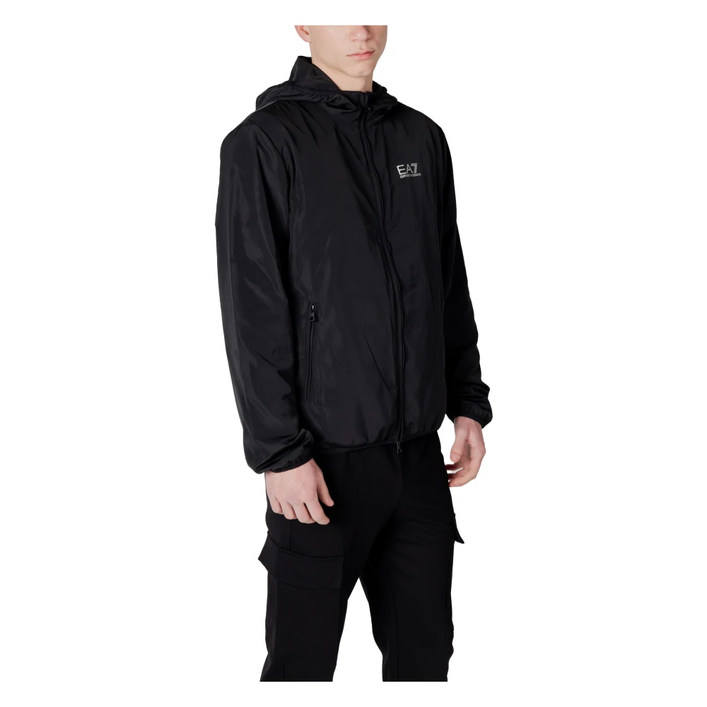 Emporio Armani EA7 Lente Zomer Heren Polyester Jassen Collectie Black Heren