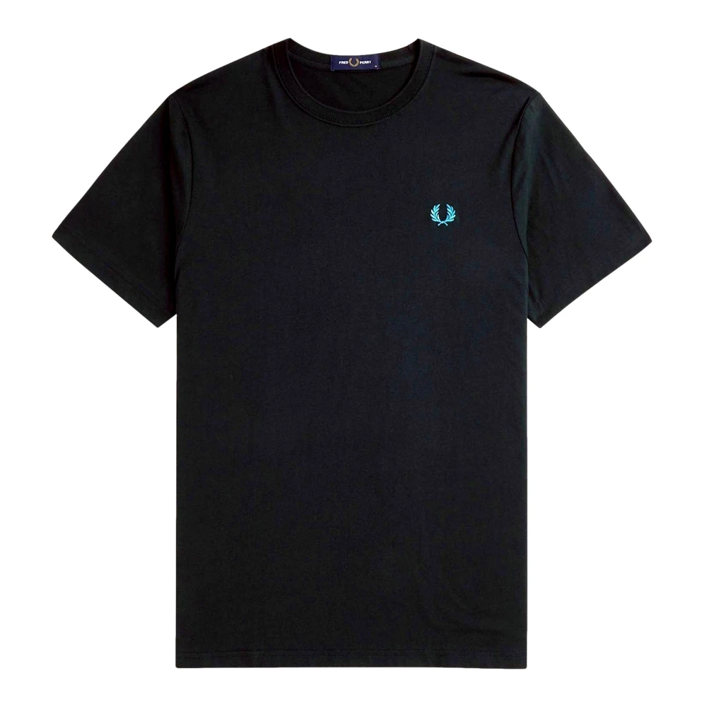Fred Perry Navy Logo Geborduurd T-shirt Green Heren
