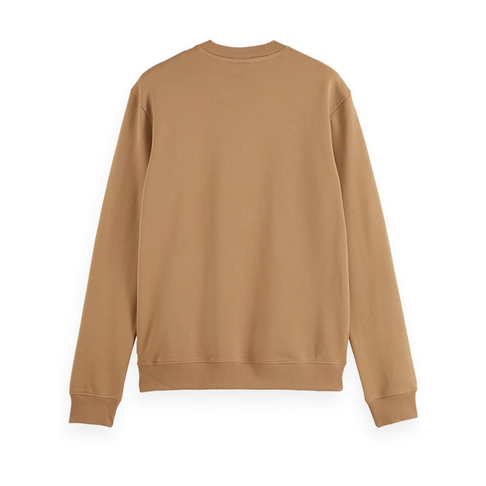 Scotch & Soda Logo Sweatshirt Regular Fit Brown Heren