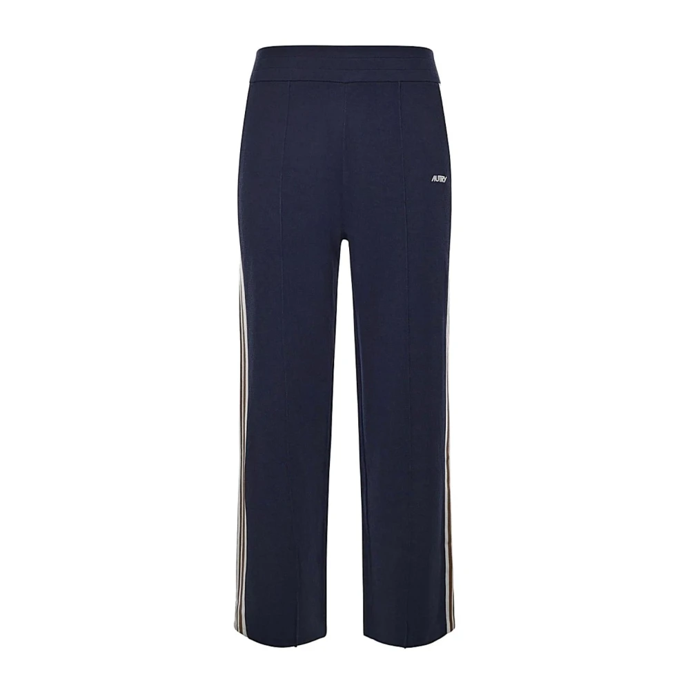 Autry Men's Blue Knitted Viscose Joggers - Sweatpants - M - Trousers