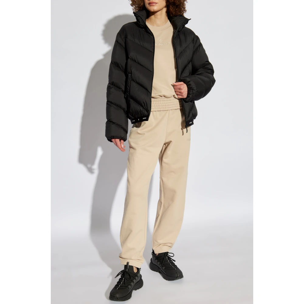 Moncler Broek met logo Beige Dames