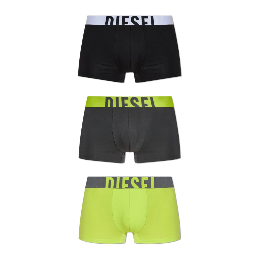 Diesel Mannelijk Multicolor Ondergoed Heren, Veelkleurig, L, Katoen, Driepak Boxershorts Damien