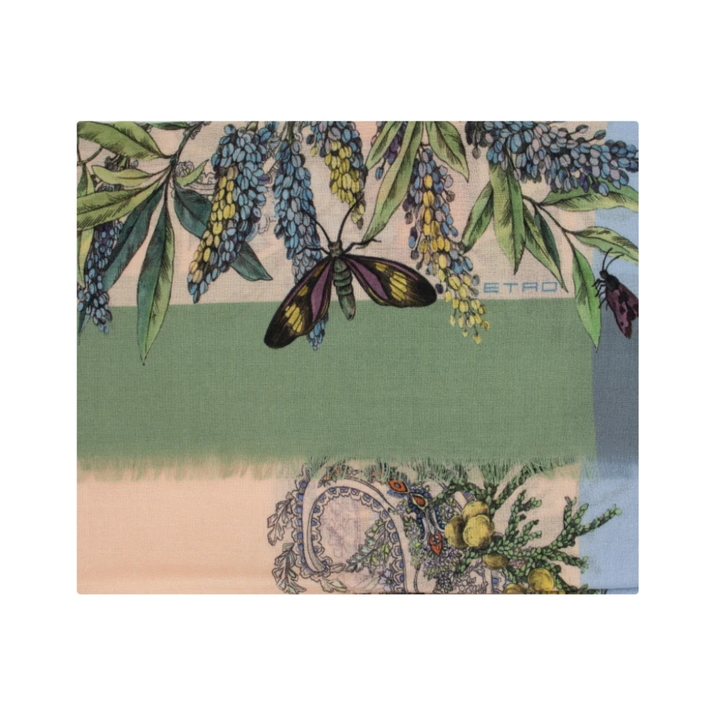 Etro Women's Multicolor Winter Scarves, One Size, Floral Scarf