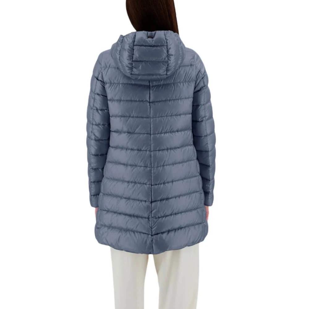 Herno Blauwe Donsjas met Capuchon Blue Dames