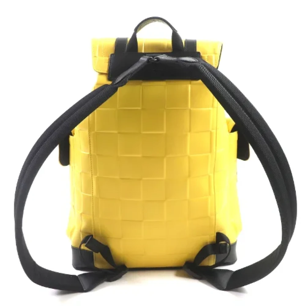 Louis Vuitton Vintage Pre-owned Canvas backpacks Yellow Heren